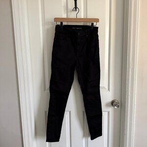 Mott & Bow Black High-Rise Skinny Bond Jeans, Size 28